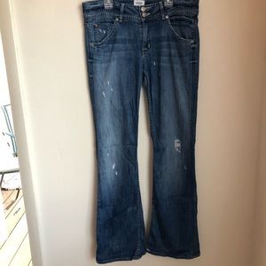 Hudson Distressed Flare Jeans